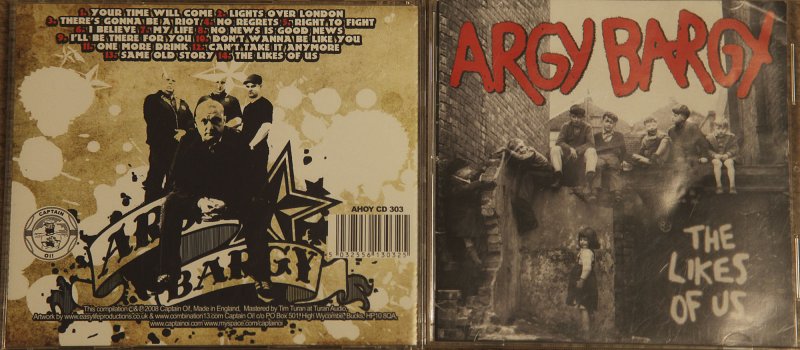 Argy Bargy ‘The Likes Of US’ Album released 2008 Back Photo by Sam Bruce